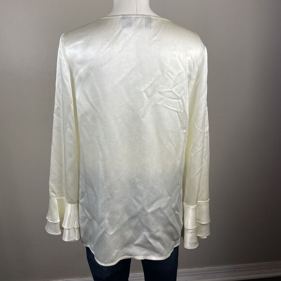 Carole Little Street Wear Women's Ivory Tunic Witchy Whimsy Button Down Medium - Picture 5 of 10